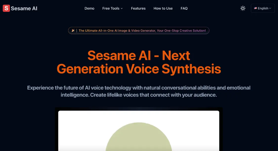 Sesame AI 语音合成,自然逼真声音生成插图 Sesame AI 语音合成,自然逼真声音生成插图