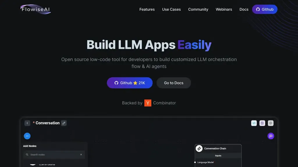 Flowise 低代码工具,构建部署 LLM 应用-会懂网