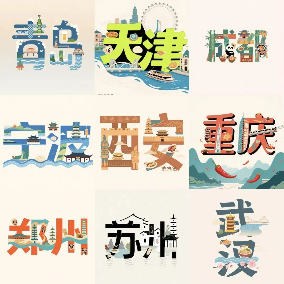 AI 助力设计城市字体,创意素材轻松得插图1 AI 助力设计城市字体,创意素材轻松得插图1