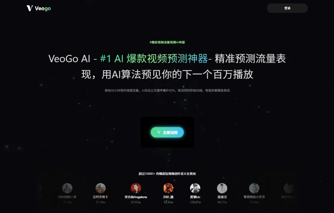 Veogo 爆款预测神器，短视频智能分析-会懂网