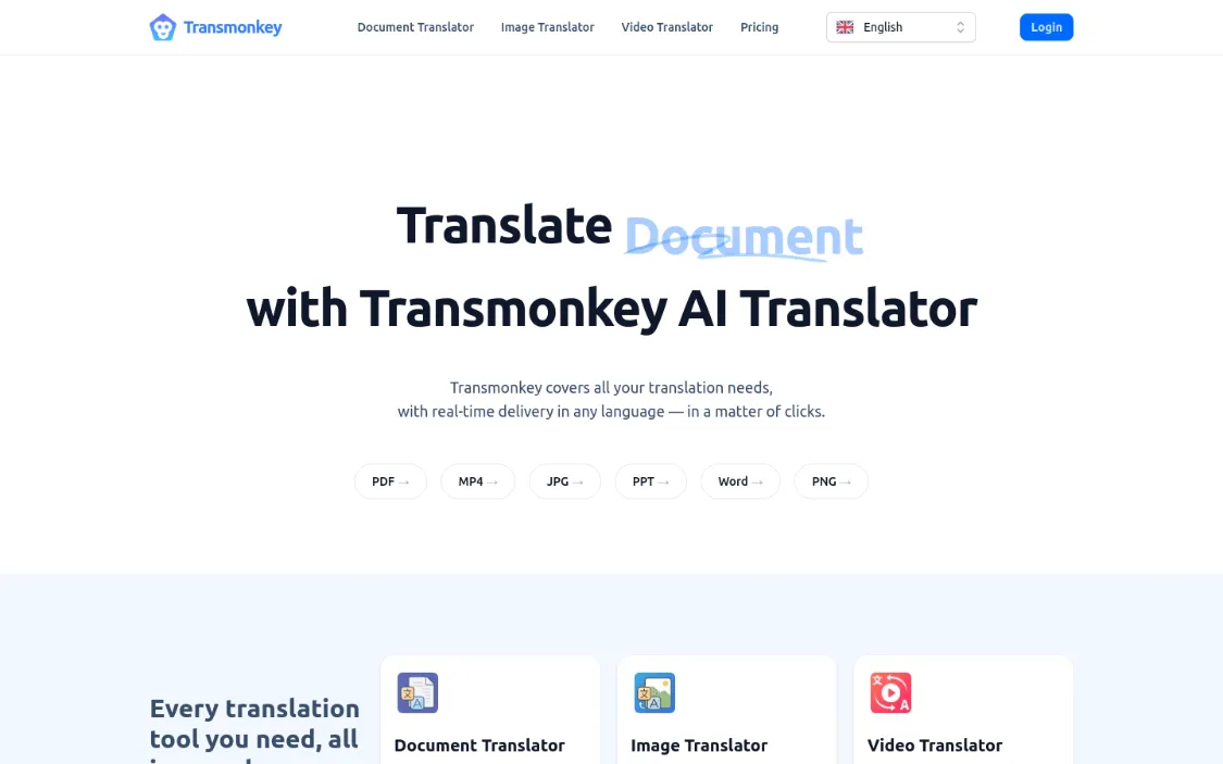 Transmonkey 翻译平台,图文视频精准译插图 Transmonkey 翻译平台,图文视频精准译插图