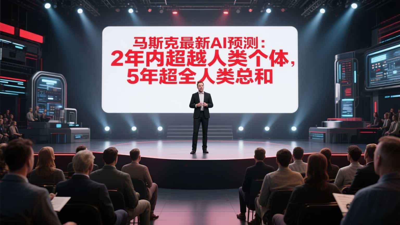 马斯克最新AI预测:2年内超越人类个体,5年超全人类总和 | 会懂网络AI资讯-会懂网