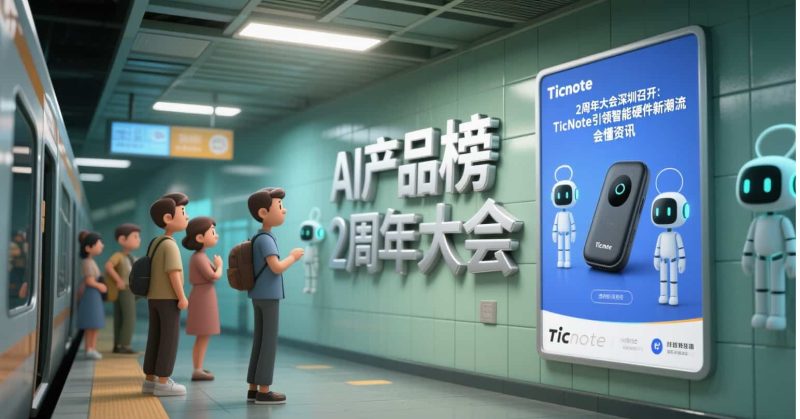 AI产品榜2周年大会深圳召开:TicNote引领智能硬件新潮流-会懂网