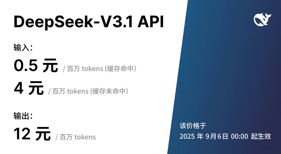 DeepSeek-V3.1 重磅发布:混合架构 + 高效思考 + 强 Agent,API 升级 & 开源插图3 DeepSeek-V3.1 重磅发布:混合架构 + 高效思考 + 强 Agent,API 升级 & 开源插图3