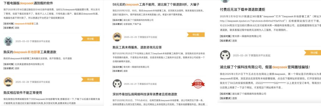 DeepSeek 爆火背后的信任危机:近三千钓鱼网站,消费者频陷多重骗局插图2 DeepSeek 爆火背后的信任危机:近三千钓鱼网站,消费者频陷多重骗局插图2
