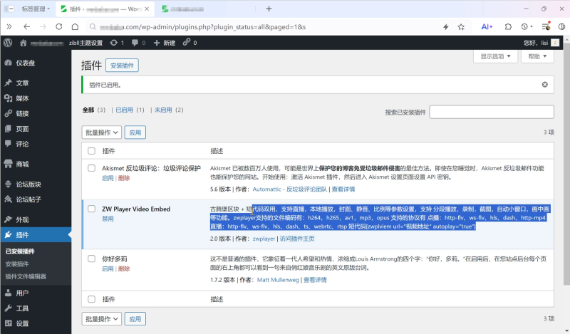 子比主题视频播放终极方案!ZWPlayer 完美适配无冲突-会懂网